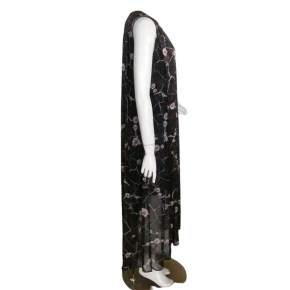 ALL SAINTS Dress, 4, Long, Floral, Sleeveless, V-neck, Karian, Hope, Silk Blend - Picture 6 of 15